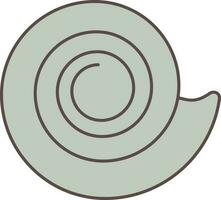 isoliert Schnecke Schale Symbol im grau Farbe. vektor