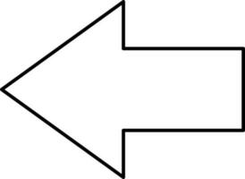 links Pfeil Symbol oder Symbol im linear Stil. vektor