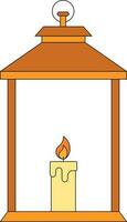 isolerat ljus lampa ikon i orange Färg. vektor