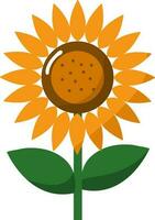 eben Illustration von Orange Sonnenblume Symbol. vektor