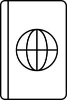 isolerat pass ikon i linjär stil. vektor