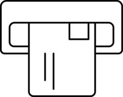 einfügen zu Karte Symbol oder Symbol im schwarz Umriss. vektor