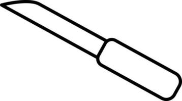 isoliert Messer Symbol im schwarz Linie Kunst. vektor