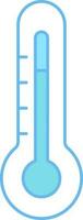 hoch Temperatur oder Fieber Symbol im Blau und Weiß Farbe. vektor