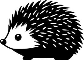 Igel - - schwarz und Weiß isoliert Symbol - - Vektor Illustration