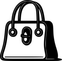 Tasche - - minimalistisch und eben Logo - - Vektor Illustration