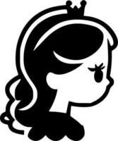 Prinzessin - - minimalistisch und eben Logo - - Vektor Illustration