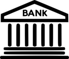 Bank, minimalistisk och enkel silhuett - vektor illustration
