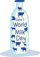 Welt Milch Tag 1 Juni Vektor