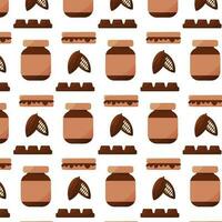 Kakao Obst Schokolade Toast mit Einfügen Muster vektor