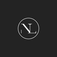 första brev nl logotyp design vektor mall. kreativ abstrakt nl brev logotyp design