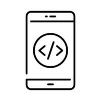 ett ikon av mobil kodning i modern stil, lätt till använda sig av ikon vektor