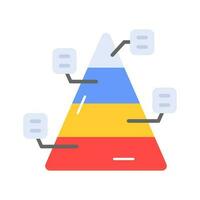 Dreieck gestalten Graph, Vektor Design von Pyramide von Infografiken, Pyramide Diagramm Symbol
