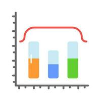 grafisch Darstellung von ein Vertikale Bar Diagramm, Geschäft Diagramm Symbol einfach zu verwenden vektor