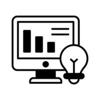 schön entworfen Symbol von kreativ Analyse im modern Stil, Daten Analytik Prämie Symbol vektor