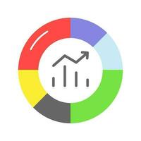 ein tolle Symbol von Daten Diagramm im modern und modisch Stil, Daten Analytik Vektor