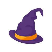 häxans hatt. magi hatt. de kostym pryder de liten trollkarlens huvud på en halloween fest. vektor