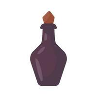en glas flaska som innehåller förgifta. häxa magi trolldryck flaska för halloween vektor