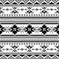 geometrisch ethnisch nahtlos Muster im schwarz und Weiß. aztekisch Stammes- ethnisch Design. abstrakt Hintergrund mit Volk Motive. Design zum Textil, Stoff, Kleidung, Vorhang, Teppich, Ornament, Hintergrund. vektor