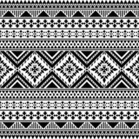 aztec stam- vektor sömlös mönster i svart och vit. abstrakt etnisk geometrisk konst skriva ut design för textil- mall, tyg, Kläder, ridå, matta, prydnad, tapet, bakgrund, omslag.