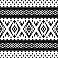 aztekisch Stammes- nahtlos Vektor Muster. abstrakt ethnisch geometrisch Pixel Muster. schwarz und Weiß Farben. Design zum Textil- Vorlage, Stoff, Kleidung, Vorhang, Teppich, Ornament, Hintergrund, Verpackung.