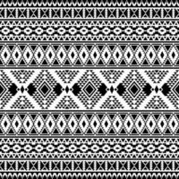 aztec etnisk geometrisk triangel mönster i svart och vit. sömlös mönster stam- med inföding amerikan motiv. design för textil, tyg, Kläder, ridå, matta, prydnad, omslag, tapet. vektor