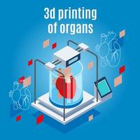 Organe 3d Druck Hintergrund Vektor-Illustration vektor