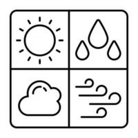 ein Prämie herunterladen Symbol von Wetter Bedingungen vektor