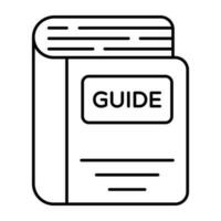 en kreativ design ikon av guidebok vektor
