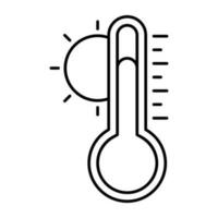 modern Design Symbol von heiß Temperatur vektor