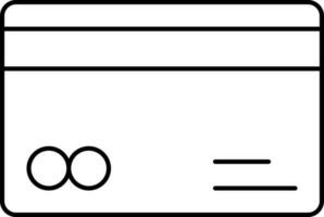 Zahlung Karte Symbol im schwarz Linie Kunst. vektor