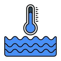 perfekt Design Symbol von Wasser Temperatur vektor