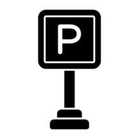 modern Design Symbol von Parkplatz Tafel vektor