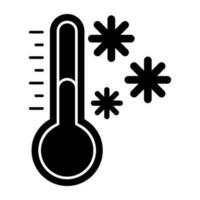 modern Design Symbol von kalt Temperatur vektor