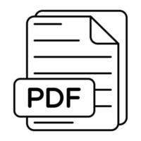 redigerbar design ikon av pdf fil vektor