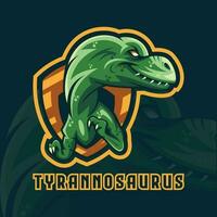 Tyrannosaurus Maskottchen Logo vektor