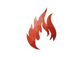 niedrig poly und kreativ Feuer Flamme Logo Design, Vektor Design Konzept