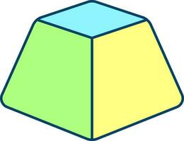 färgrik pyramid platt ikon eller symbol. vektor