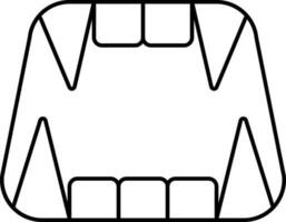 schwarz linear Stil Monster- Zähne Symbol oder Symbol. vektor