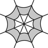 eben Stil Spinnennetz Symbol im grau Farbe. vektor