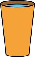 isolerat dryck glas ikon i orange och brun Färg. vektor