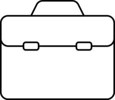 isoliert Aktentasche Symbol im schwarz dünn Linie Kunst. vektor