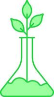 eben Stil Pflanze Flasche Grün und Weiß Symbol. vektor
