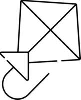 isoliert Drachen Symbol im schwarz Linie Kunst. vektor