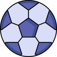 Blau Fußball Symbol im eben Stil. vektor