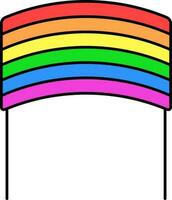 Regenbogen Banner oder Poster Symbol im eben Stil. vektor