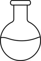 Illustration von Flüssigkeit Becherglas Symbol im geradlinig Stil. vektor