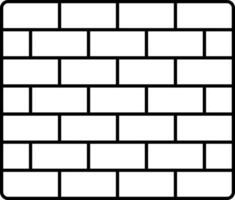 svart tunn linje konst tegel vägg platt ikon. vektor