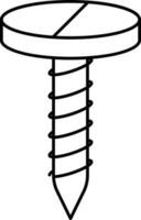 schwarz linear Stil Schraube Symbol oder Symbol. vektor