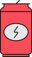 Energie trinken können Symbol im rot und grau Farbe. vektor